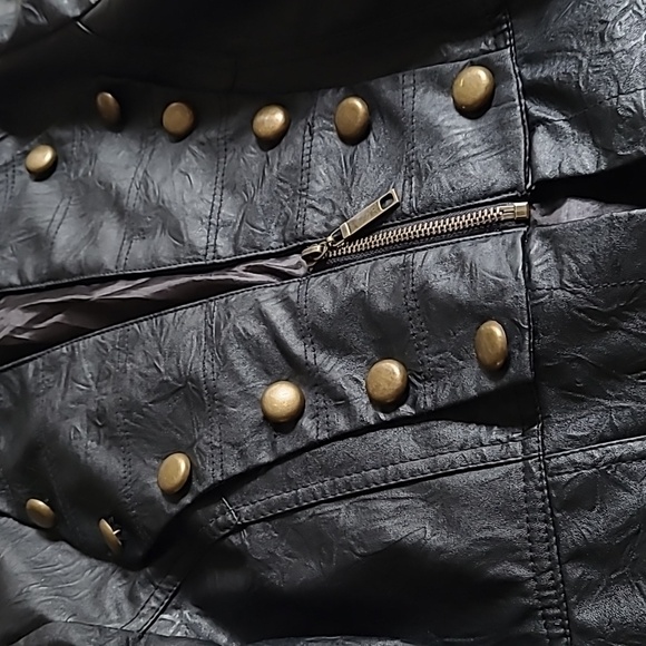 Biker Faux Leather Jacket - Picture 6 of 11